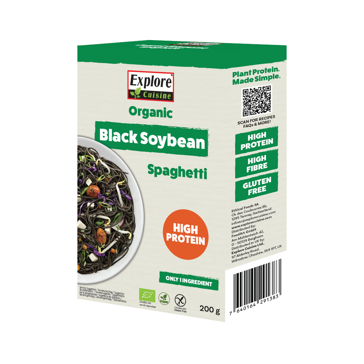 Musta soijapapuspagetti, 200 g