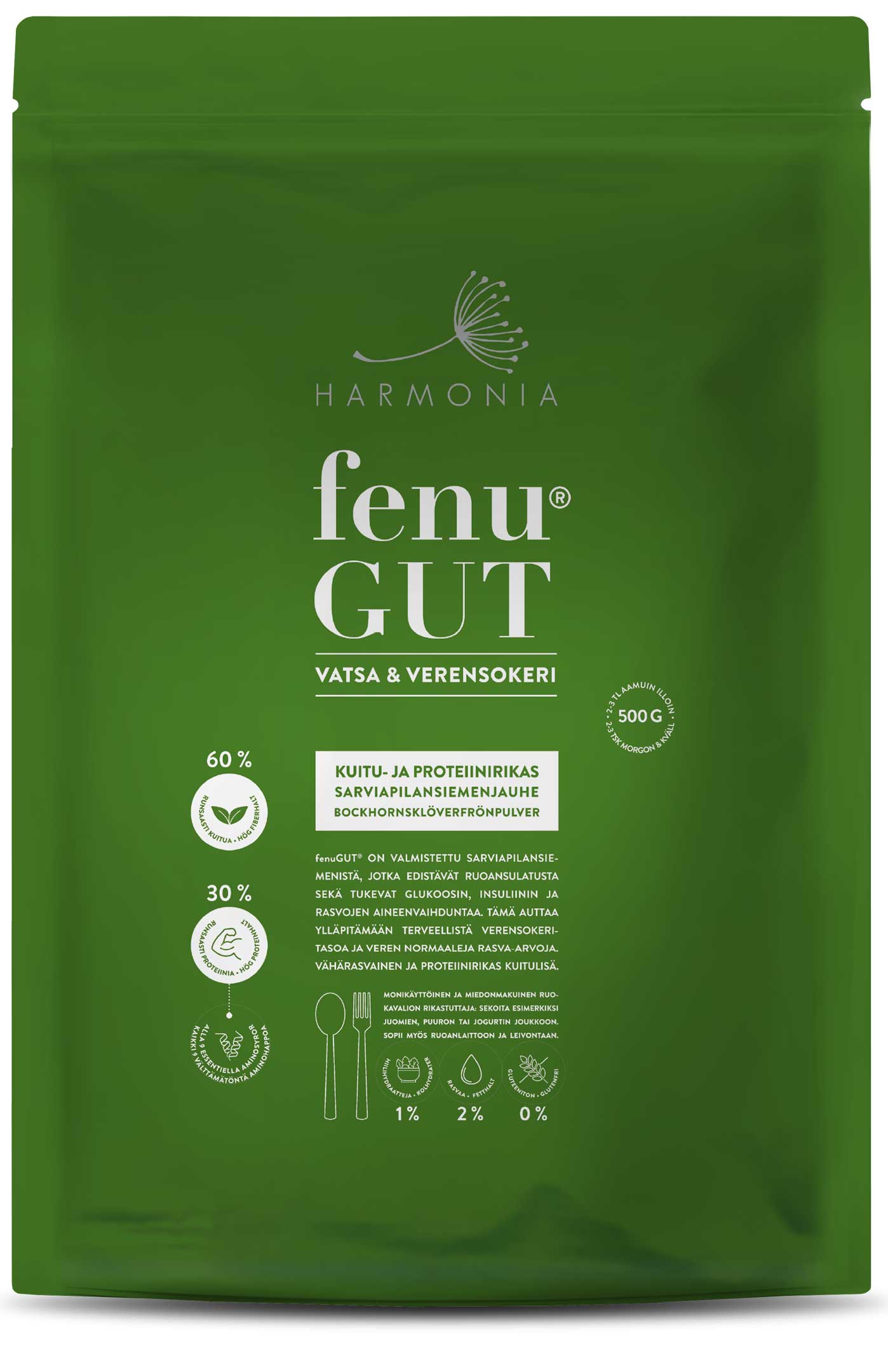 fenuGUT -sarviapilansiemenjauhe, 500 g - Ruohonjuuri
