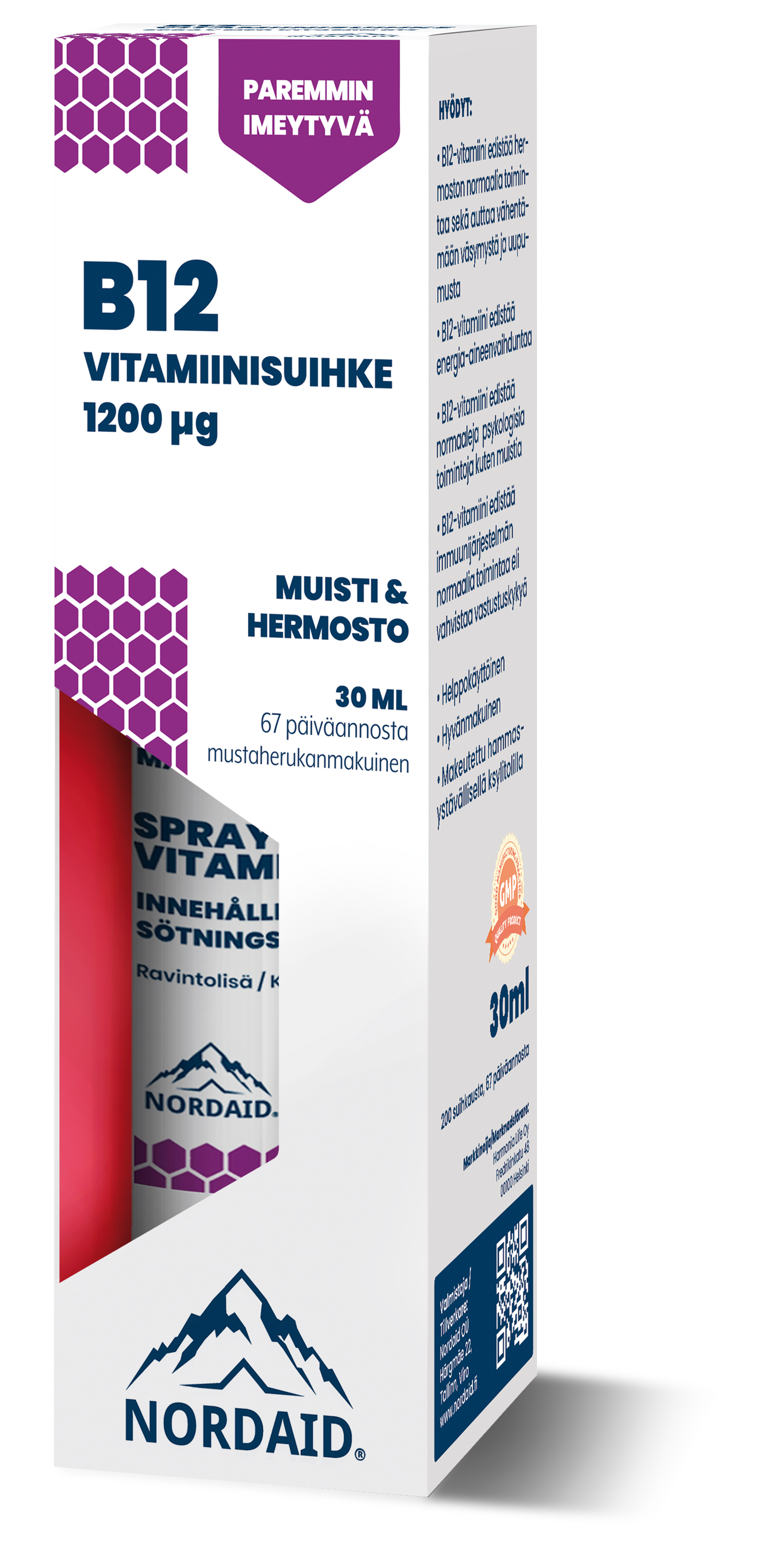 Nordaid B12-vitamiinisuihke, 30 ml