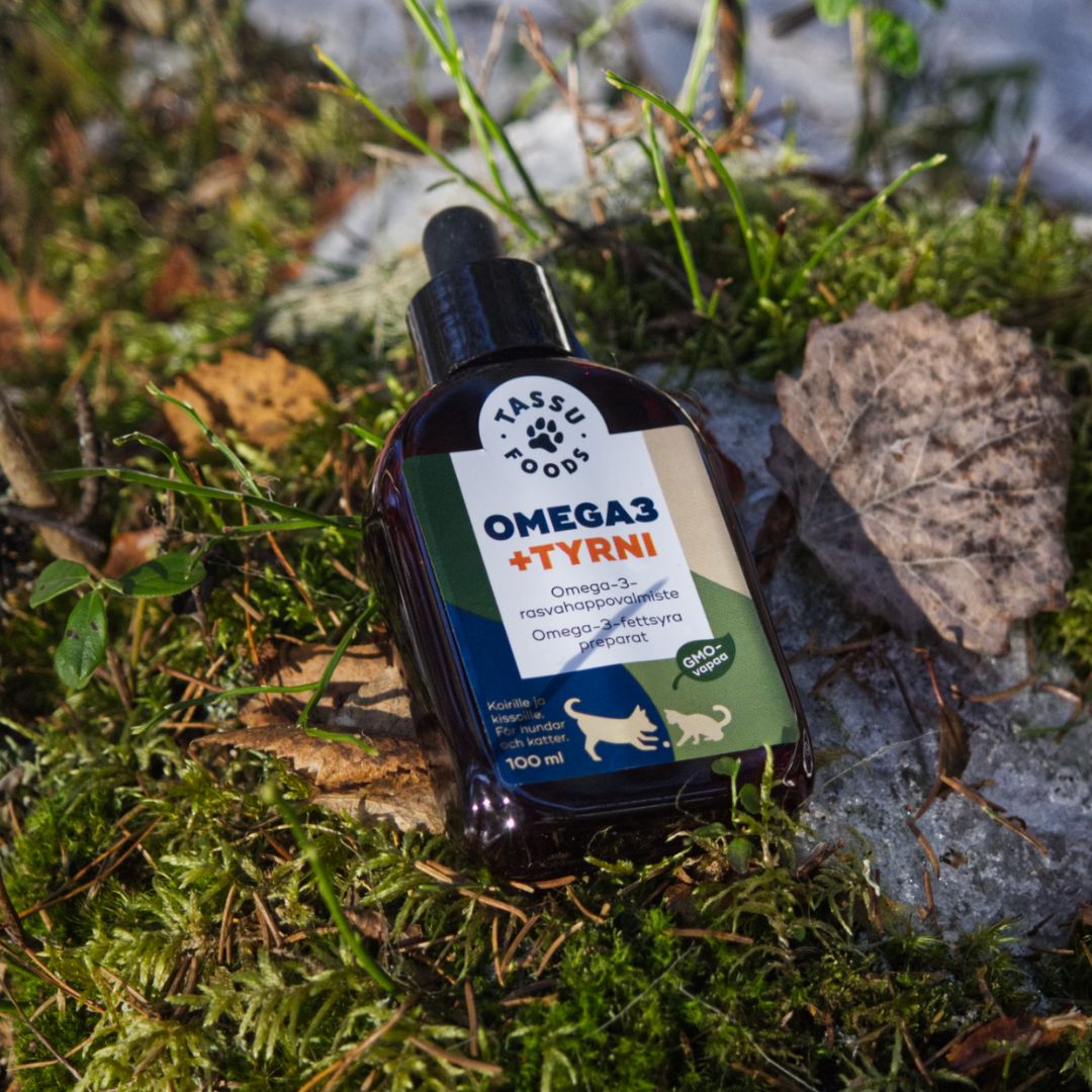 Omega3 + Tyrni, 100 ml - lemmikin ravintolisä