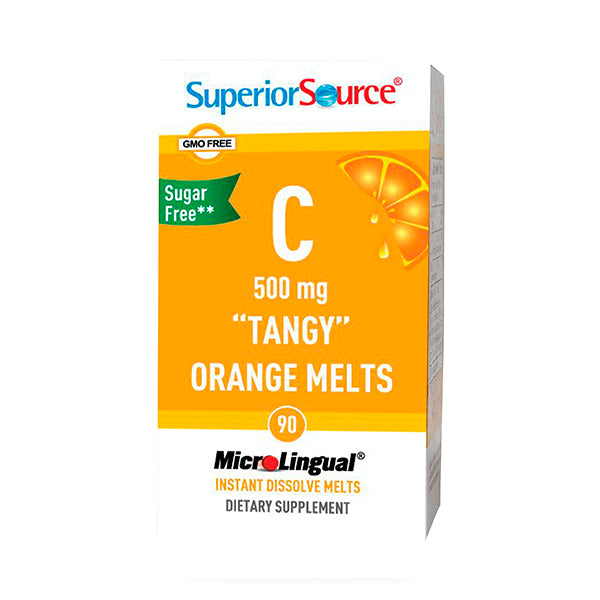 C-vitamiini, 500 mg Tangy orange melts -imeskelytabletti