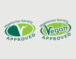  Vegetarian Society -tavaramerkkejä on kaksi: Vegetarian (kasvissyöjä) -tavaramerkki ja Vegan (vegaani) -tavaramerkki.