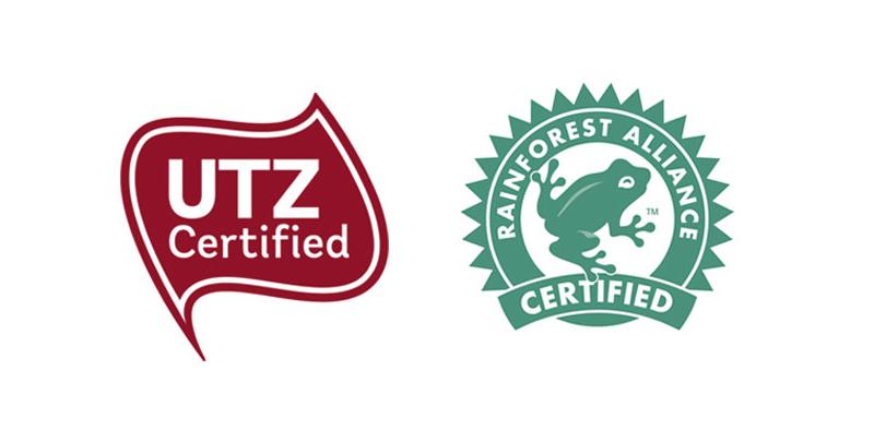 UTZ- ja Rainforest Alliance -sertifikaatti 