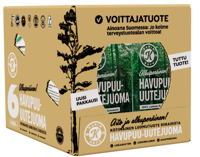 Karin Havupuu-uutejuoma 6 x 500 ml Ruohonjuuri