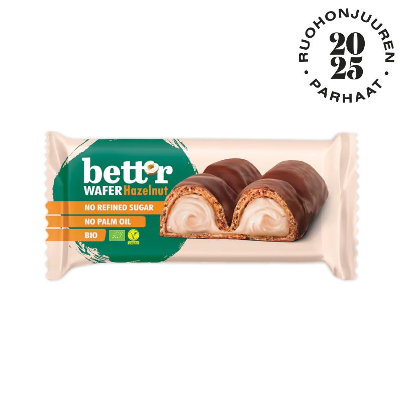 Suklaavohvelipatukka, hasselpähkinä, 33 g