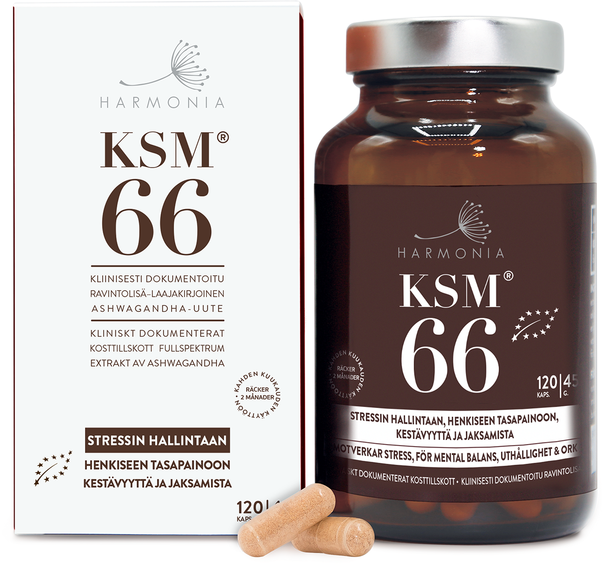 Harmonia KSM66 ashwagandha kapselit