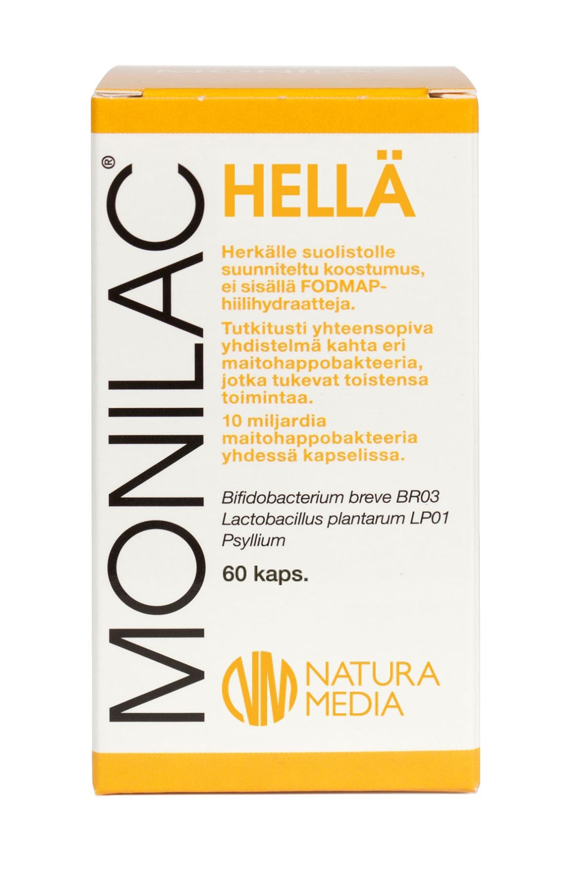 Maitohappobakteeri, suolisto - Monilac® Hellä, 60 g