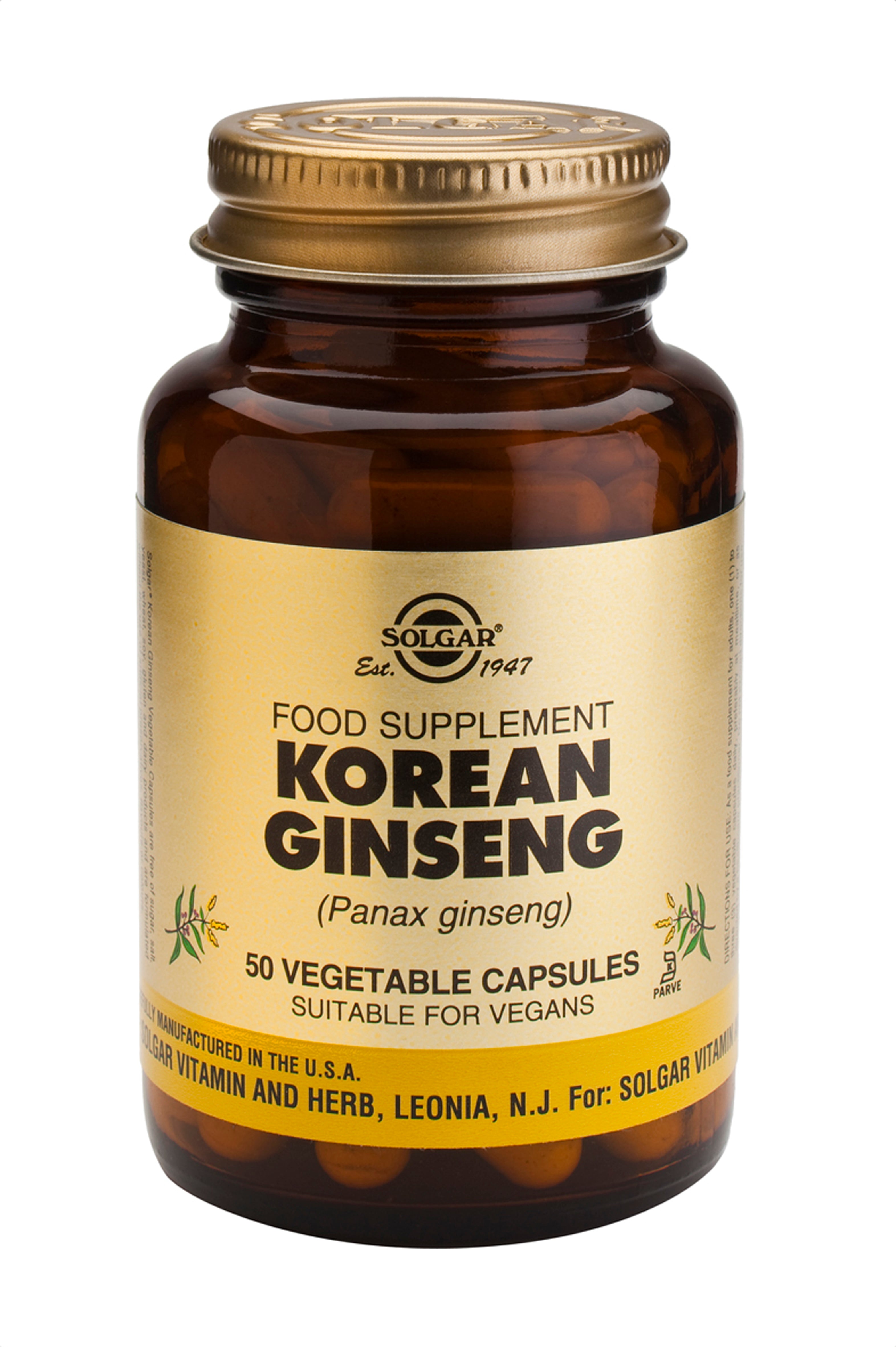 Solgar Korean ginseng, 520 mg, 50 kaps